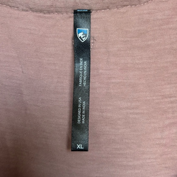 KÜHL Sleeveless Cotton Blend Tank Top Dusty Rose Mauve Pink Embroidered | Sz XL - Picture 2 of 8